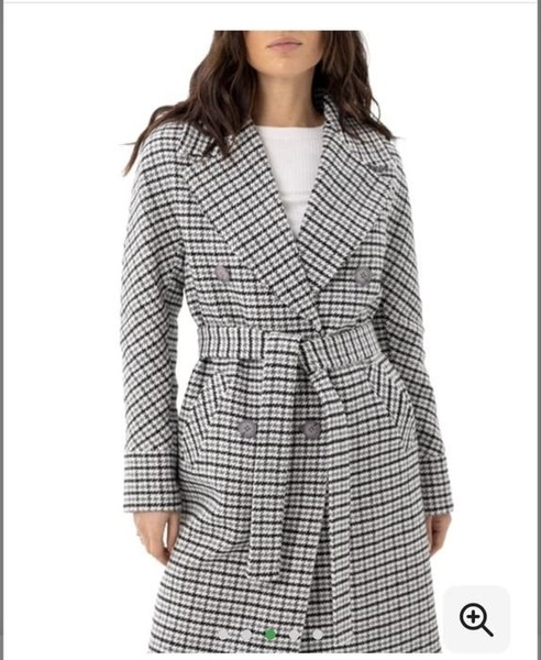 Women Coat Grey Wool 36