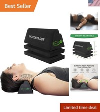 Firm Neck Traction Block with 3 Adjustable Heights for Ultimate Spine Alignment