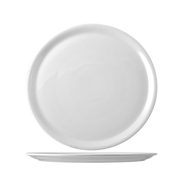 Saturnia 6 Pizza Plates Napoli In White Porcelain 31 Cm