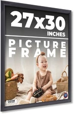 27x30 Frame Black Passaggi Solid Wood Picture Frame Width 1.5 Inches | Interior