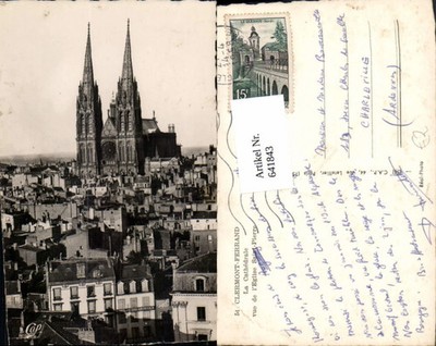 641843,Foto Ak Clermont-Ferrand La Cathedrale vue de l Eglise Saint-Pierre Franc