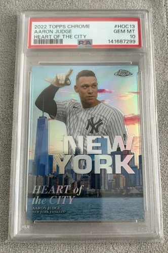 2022 Topps Chrome Aaron Judge Heart of the City #HOC-13 Yankees PSA 10