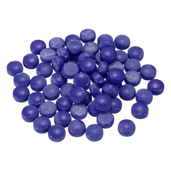 FüR 12Mm Mosaikglasfliesen, 200G Runde Irisierende GlasstüCke, Dunkelblau-image