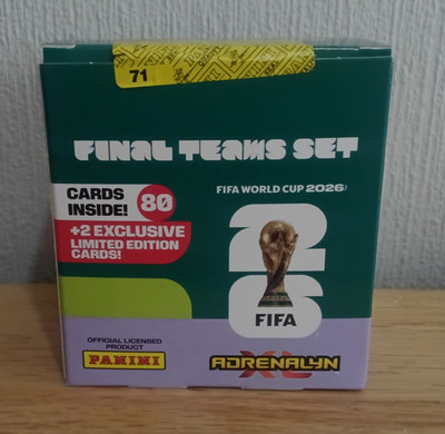 BOXED 2026 PANINI ADRENALYN WORLD CUP FINAL 8O CARD TEAM SET + 2 EXC LTD EDITION