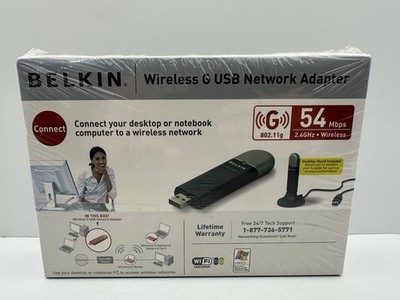 Belkin Wireless G WiFi F5D7050 Desktop & Laptop USB Network Adapter 54MB