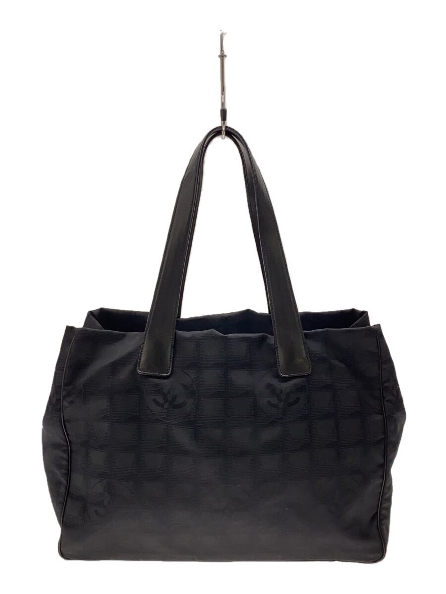 CHANEL Black Neutral Travel Line Tote Bag with Bottom Wear