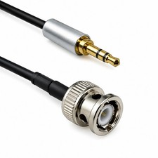 Aukson A94 BNC Male to 3.5 mm Mono Jack Coaxial Cable RG174 100 cm