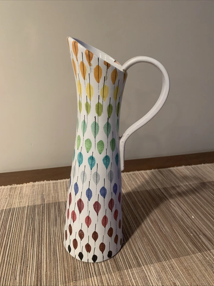 Hermoso jarrón de cerámica hecho a mano de mediados del siglo XX. Hecho en Italia Foto 2 de 4