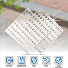 304 Stainless Steel Drain Guard Cover Grid Rustproof Plate Square Grate 50 150mm