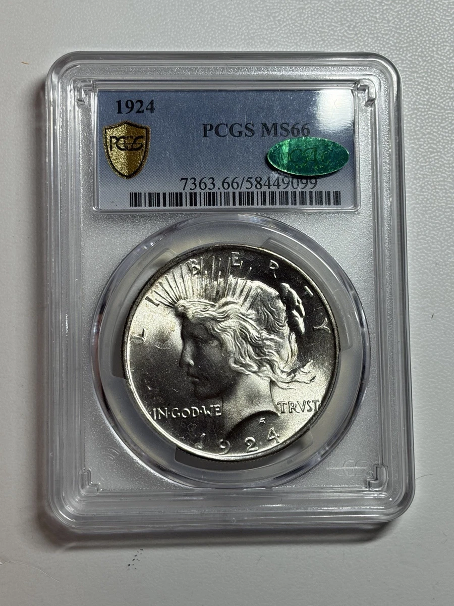 Uncirculated Silver 1924 Year Peace Dollars (1921-1935) for sale