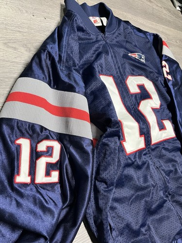 Vintage Tom Brady #12 New England Patriots NFL Zip-Up Jacket – Men’s Size Medium - Picture 2 of 5