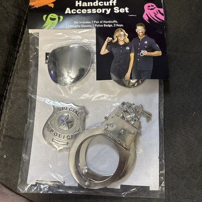 Halloween Handcuff Accessory Set, Assorted Police Cop