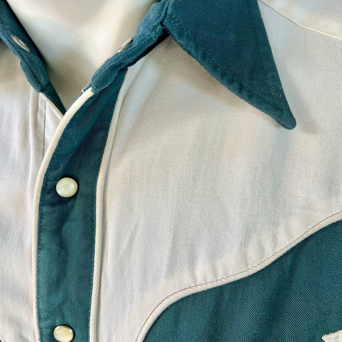 1960s Vintage H Bar C Two Tone Rayon Western Shirt S | eBay
