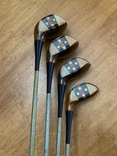 Beautiful Golfcraft Persimmon Wood Set 1, 2, 3, 4 Woods  Original Shafts