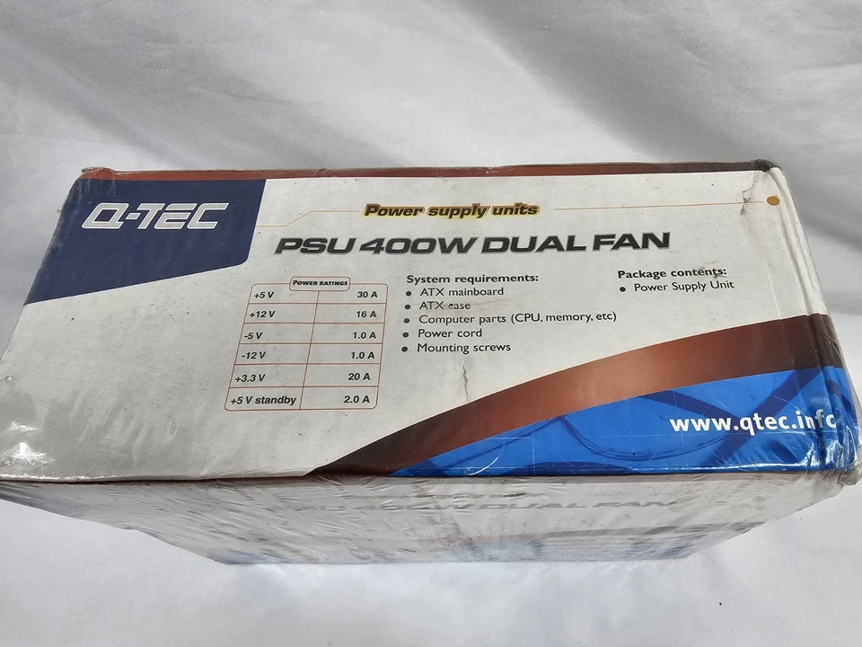 Q-Tec 400w PSU Power Supply - New & Sealed - Pentium 4 - AMD - ATX Systems - Image 3 of 4