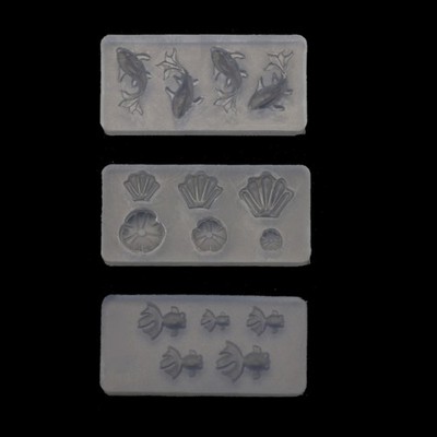 Mini Size Goldfish Lotus Leaf Earrrings Water Dag DIY Resin Jewelry Mold Kit