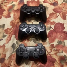 Sony PlayStation 3 PS3 Genuine OEM Dualshock Sixaxis Controllers Lot Of 3