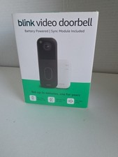 Blink Video Doorbell Head-to-Toe HD 2Way Audio, 2yr Bat Life Black w Sync Module