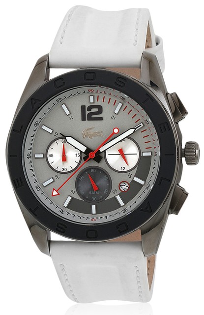 mens white lacoste watch