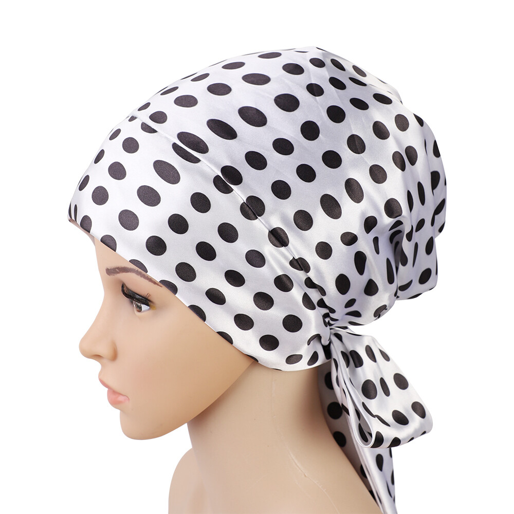 Curly Long Hair Night Sleep Cap Bonnet Satin Silk Head Wrap Turban Scarf Hats❤