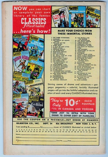 Classics Illustrated #056 - Toilers of the Sea - 1st Ed! HRN 55 Comic 1949 VG- - Picture 2 of 3