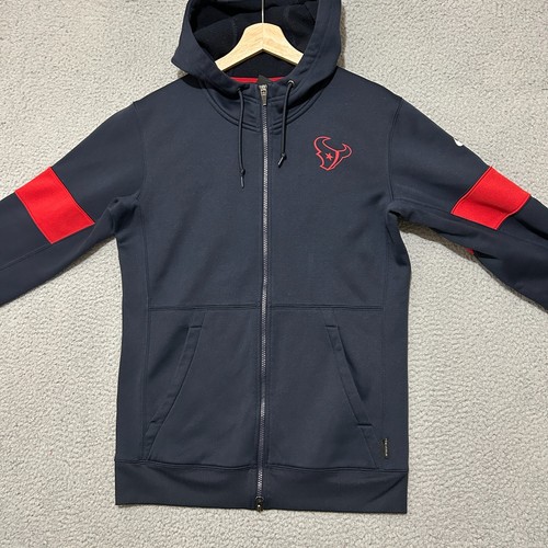 Nike Houston Texans On Field Hoodie Men Small Blue Full Zip Stretch NFL - Picture 3 of 9