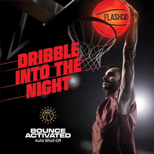 Light Up Basketball Glow in the Dark Sports Gift for Boys Ages 8-15 - Picture 2 of 8