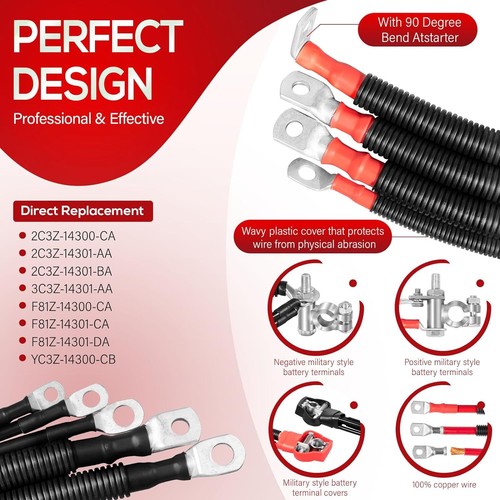 Kit de cables de batería para Ford 7,3 L Powerstroke 2298-90 F250 F350 Excursion 99-03 - Imagen 4 de 8