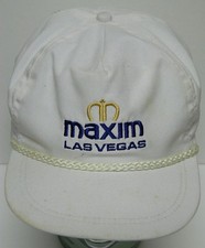 Vtg 1990s MAXIM LAS VEGAS Resort Casino ADVERTISING Cap Rope Hat Tupac Shakur