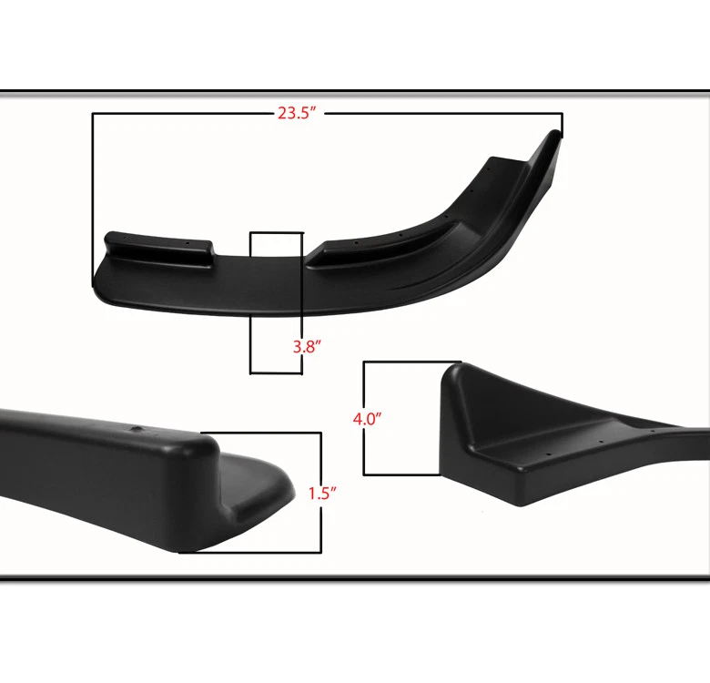 PARAGOLPES DELANTERO LABIOS ALERÓN CANARD DIVISOR DIFUSOR ALETA NEGRO BMW MINI COOPER Foto 4 de 4