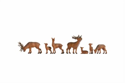 36732 Noch N 1:160 Figuren, Hirsche, Wilde Tiere im Wald, GMK Modelleisenbahn