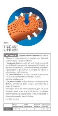 Solette Movi Proactive ANTISHOCK - Ammortizzanti Con Memory Per Sport E Uso Quotidiano, Comfort Massimo - Foto 13