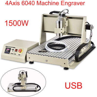 CNC 4 Achse 6040 1500W Graviermaschine USB Router Fräsmaschine