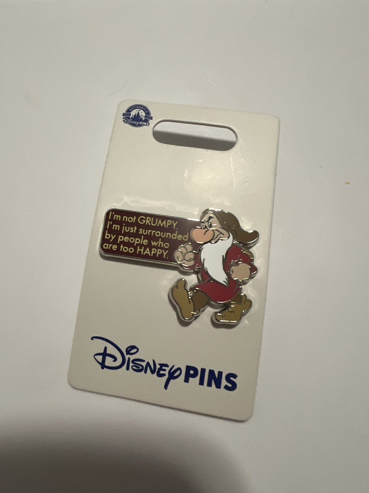 NEW Disney Grumpy Pin Snow White Parks Surrounded People Happy Open Edition