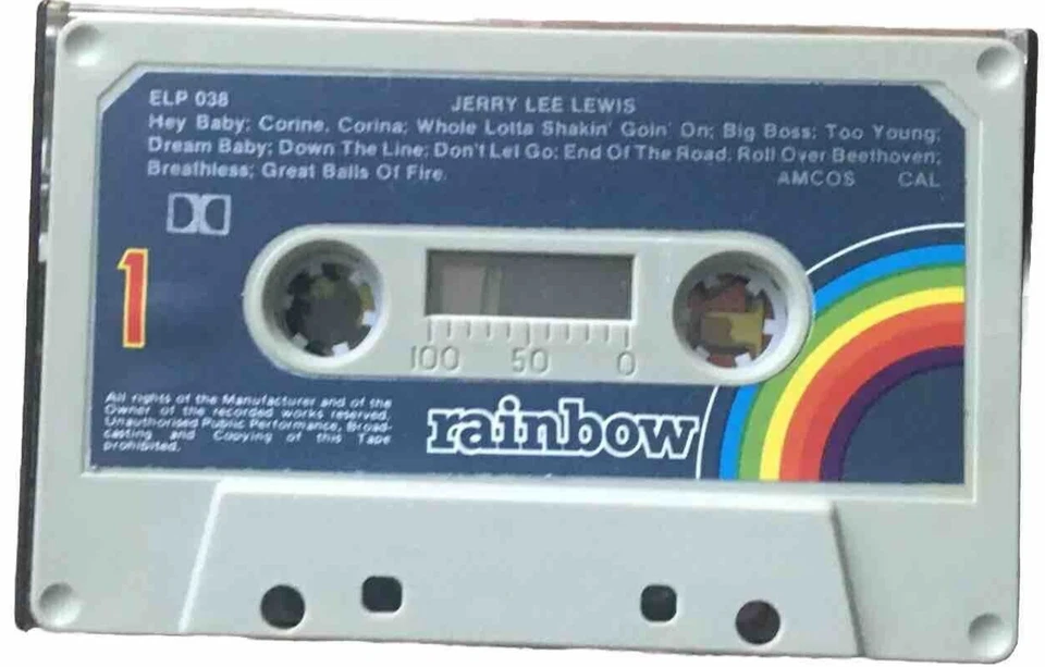 Jerry Lee Lewis 1979 Cassette Tape Extra Long Play ELP Double Deluxe Like New - Image 4 of 4