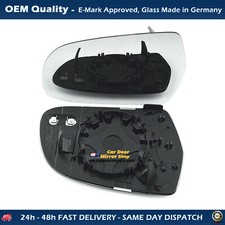 Fits Audi A4 2010-2015 Wing Mirror Glass With Base Left Side Heated Base Convex.