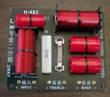 2pcs 2-Way 400W 8Ω Speaker Frequency Divider HiFi Audio Crossover Filters 1500HZ