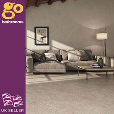 Beige Stone Effect Rectified Anti Slip Wall & Floor Porcelain Tile 60x120cm Box