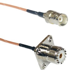 RG316 BNC FEMALE to UHF Female Flange RF Cable Rapid-SHIP LOT