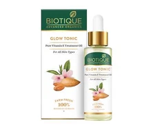 Biotique Glow Tonic Treatment Oil-Gives Youthful Glow, Softens Skin-30ml