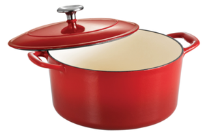 tramontina gourmet enameled cast iron covered round dutch oven