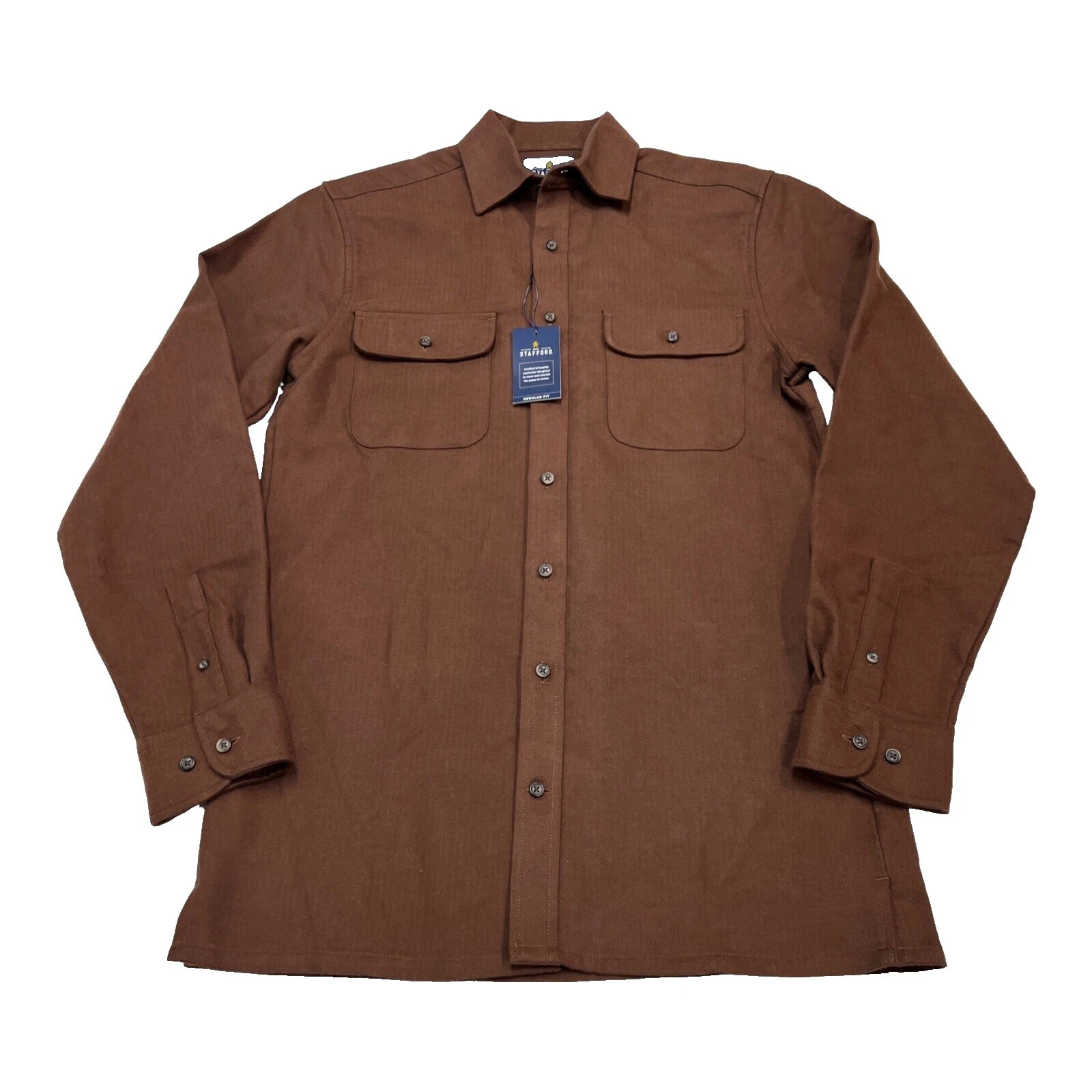 Stafford Western Informal Con Botones camisas para hombres