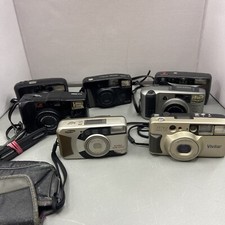Film camera lot Untested; Lot Of 7 Including Samsung Maxima Nikon