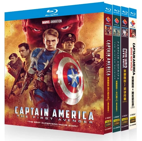Captain America: 1-4 (2011-2025)   4-Discs   All Region Free Boxed