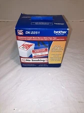 Brother Continuous Paper Label Tape 2-1/2" x 50 ft Black/White DK2251