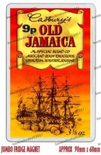RETRO - CADBURY'S OLD JAMAICA WRAPPER ART NEW JUMBO FRIDGE MAGNET OR KEYRING