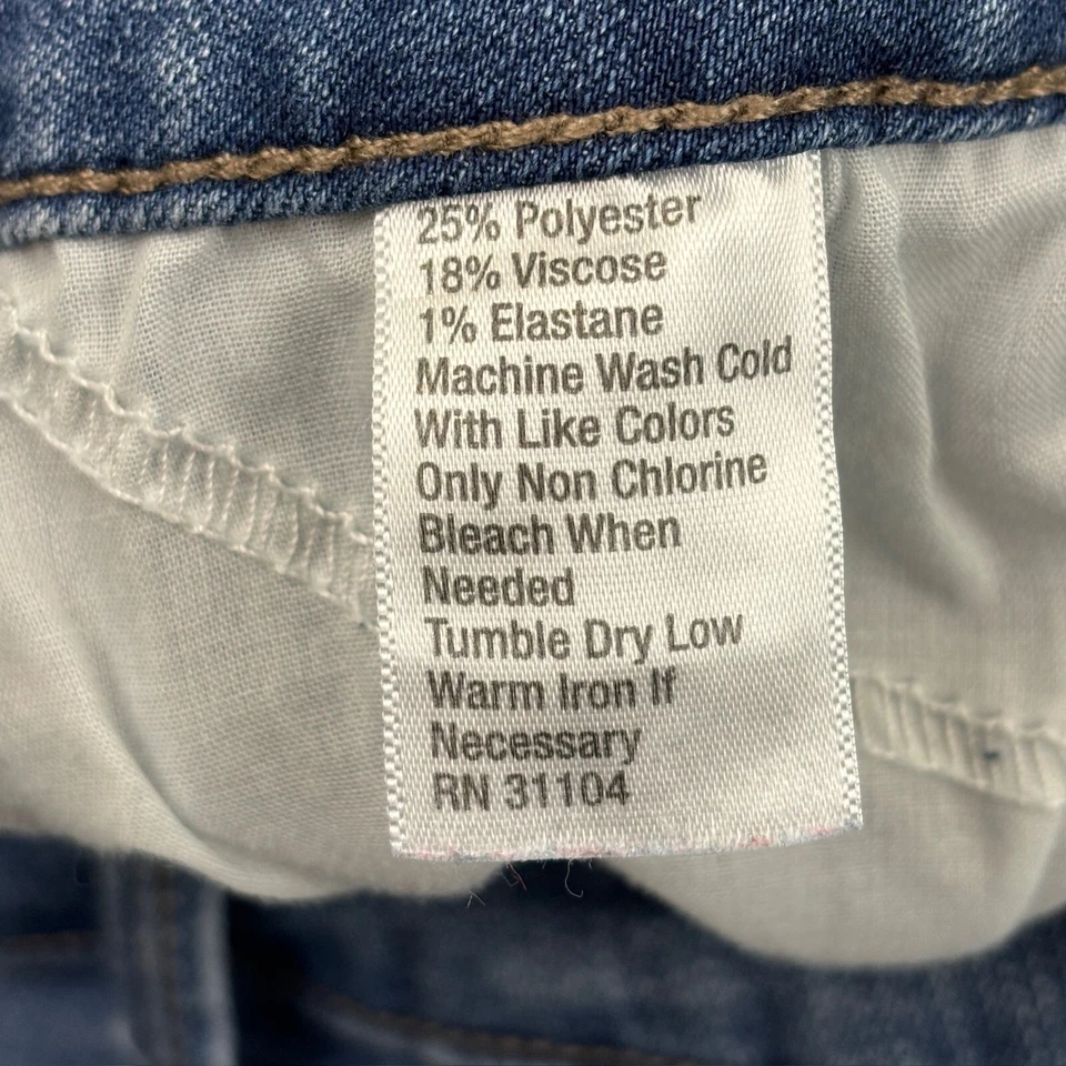 Jeans New Directions ajustados para mujer talla 10PS lavado medio azul denim Foto 3 de 4