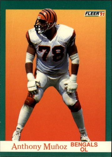 1991 Fleer Football Card #26 Anthony Munoz - Picture 1 of 2
