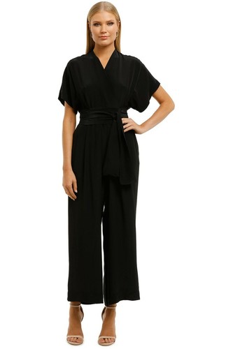 GINGER AND SMART Whisper Jumpsuit in Black Size AU 14 RRP 599 WITH DEFECTS - 第 1/11 張圖片