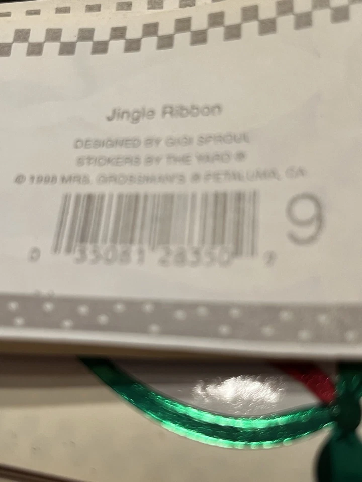 Mrs. Grossman's JINGLE RIBBON Navidad 12" Línea de Diseño - 63 Tiras RETIRADAS Foto 2 de 2